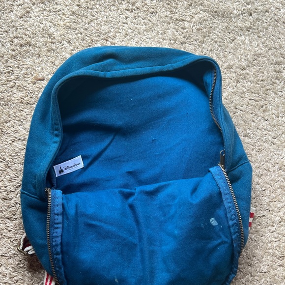 Disney backpack 4 of July edition with embroidered words on the front, used - Picture 4 of 9